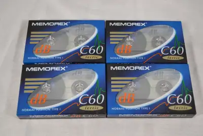 Lot of 4 Sealed MEMOREX Cassette Tapes, View more