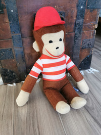 Peluche de singe vintage Curious George / Ganz Bros