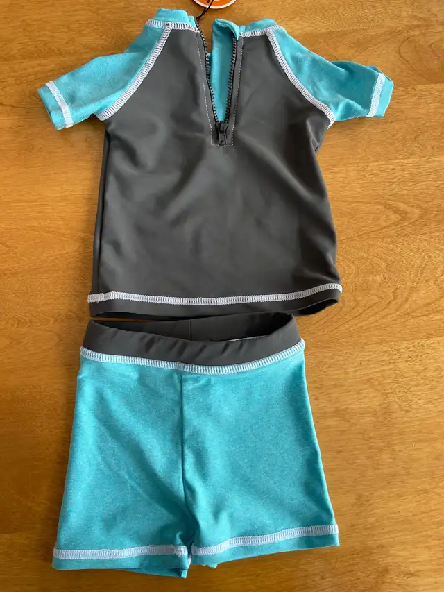 Baby boy 2pc swim suit, new, 0-3m in Clothing - 0-3 Months in Calgary - Image 3