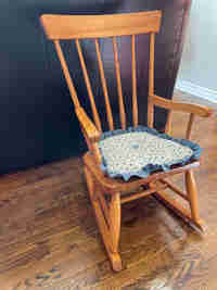 Kids size WOODEN rocking chair