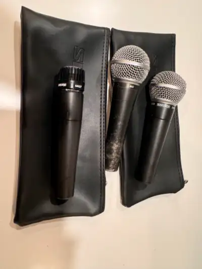 Have 3 mic's up for sale SM 58 - 90.00 SM 57 - 90.00 Sure SHS OM-500 Dynamic - 60.00 (Just like the...