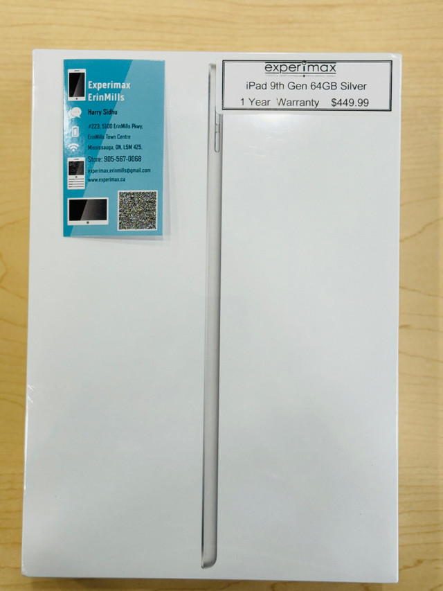 Brand New Sealed iPad 9th 64GB $449 @Experimax  in iPads & Tablets in Mississauga / Peel Region