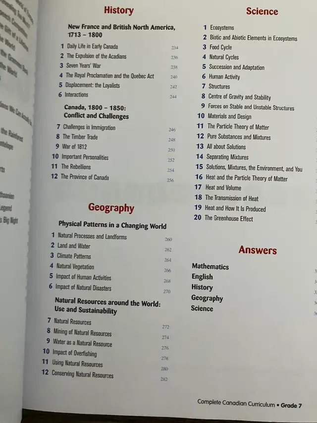 Complete Canadian Curriculum Grade 7 Enriched Edition Textbook in Textbooks in Calgary - Image 4