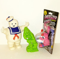 MARX NUTTY MAD THINKER,ENERGIZER BUNNY,STAY PUFT MARSHMALLOW MAN