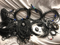 *VARIOUS CABLES/CORDS* SNAKES XLR 1/4 INCH & TRS