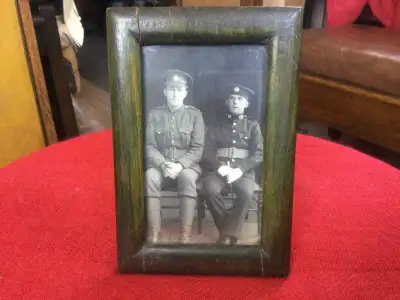 WWI Framed Photo of Two British Soldiers Signed, 1914, View more
