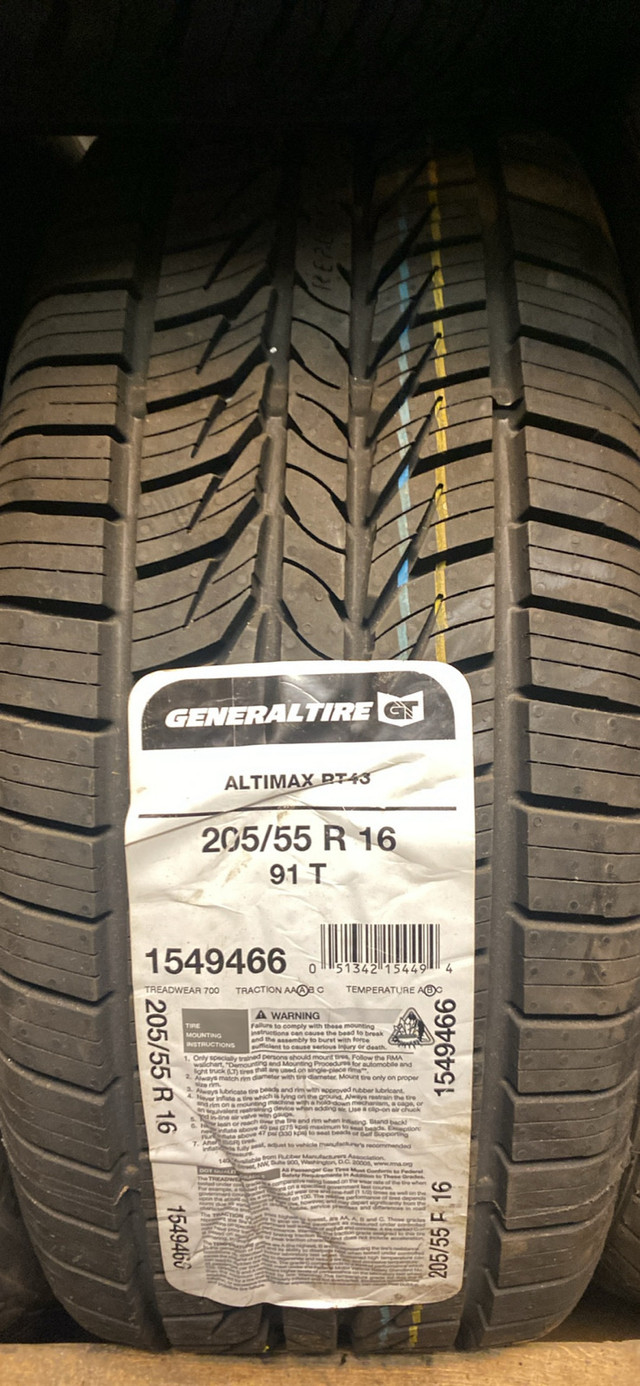 Set of 4 205 55 16 New General allseasons rated 120,000km $800 i in Tires & Rims in Windsor Region