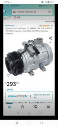 *NEW* Universal Air Conditioner CO 2486PC UAC 10S20C Compressor