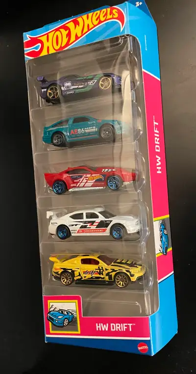 Unopened 2023 5pack hotwheels Dodge ViperSRT10 ACR Toyota AE86 Corolla Drift Rod Dodge Charger Drift...
