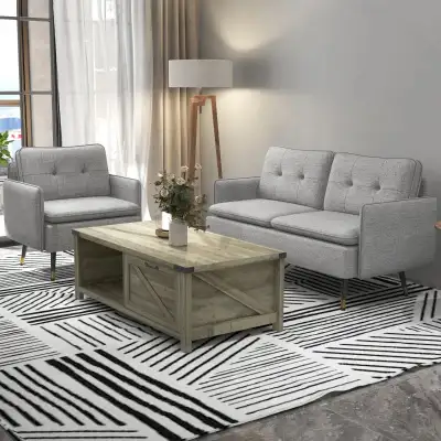 Upholstered accent Armchair with Tufted Back Cushion , View more