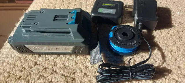 Yardworks Cordless Grass Trimmer - 20V Lithium Battery in Lawnmowers & Leaf Blowers in Barrie - Image 4