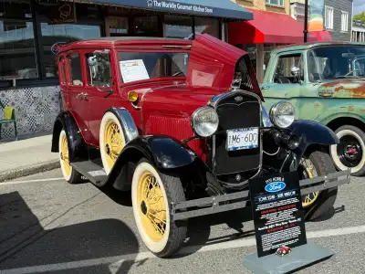 A Canadian made 1931 Model A Ford town sedan slant window. Build at Ford Ontario. She was the top of...