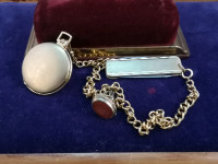 Imperial pocket watch with chain knife and fob 