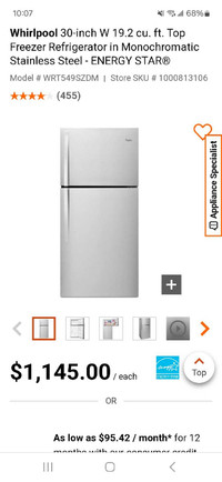 Whirlpool fridge 