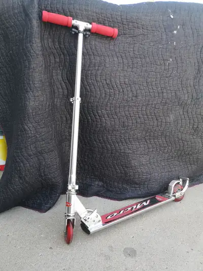 Micro Sprite Folding Aluminum Kick Scooter - Red/Silver, View more