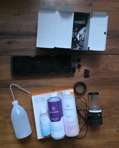 Cheap entry into full custom loop water cooling, all you need is the block for whatever hardware you...