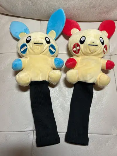 These adorable Pokemon plush golf club covers featuring Plusle and Minun are perfect for adding some...