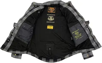 BRAND NEW Milwaukee Mens Flannel Biker Jacket with Armor Pads XL, View more
