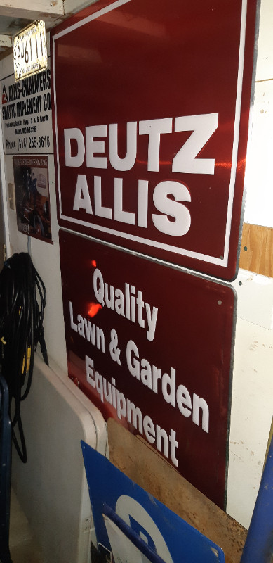 DEUTZ  ALLIS LAWN TRACTOR SIGNS in Arts & Collectibles in Cambridge