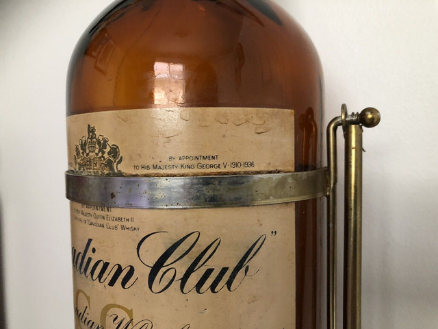 Vintage Canadian Club Hiram Walk Bottle on Metal Swing in Arts & Collectibles in Cambridge - Image 3