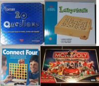 Board Games - Connect Four, Labyrinth, Monopoly CA, 20 Questions