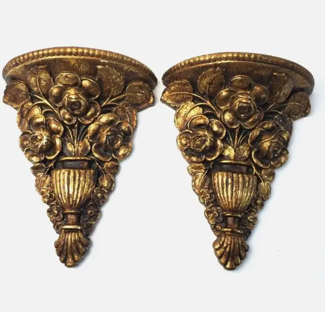 Vintage Plaster Wall Shelf Sconces, Book Ends in Home Décor & Accents in Kitchener / Waterloo - Image 9