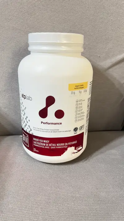 I am selling a container of ATP Lab Grass Fed Whey protein powder. The container is sealed and brand...