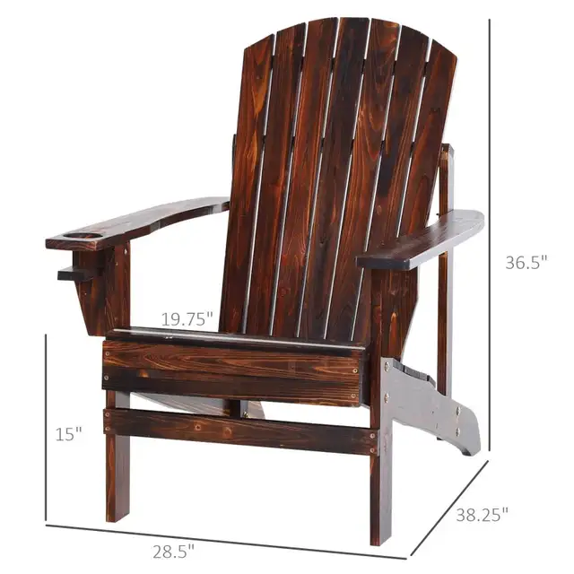 Classic Adirondack Chair Muskoka Chair, Garden Deck Chair with in Patio & Garden Furniture in Markham / York Region - Image 4
