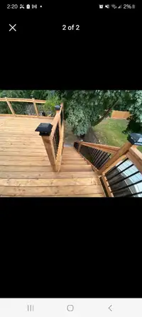 Deck, fence and roof 