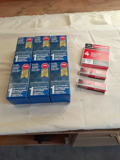 6 - Ford Motorcraft SP-580-X Iridium Spark Plugs 6 - NGK Coil Plug Boots # CPB-FD013 (58978) For ser...