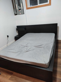 IKEA queen size bedframe and foam mattress 