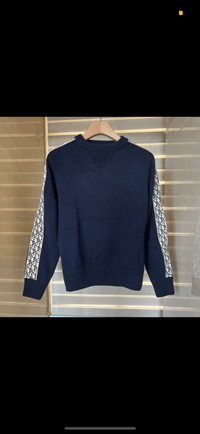 Dior oblique men's sweater navy