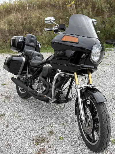 90 fxrt. Real fxrt vin. Stock bore S&s bottom end cases/flywheel/oil pump. Unsure of cam. Mikuni 42m...