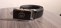 Gucci Leather belt black Grip Auto Lock Buckle