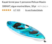 CHERCHE À ACHETER 3 KAYAKS NEUF FERMÉS PÉLICAN MISSION 100