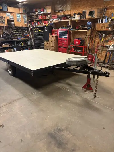 This utility trailer is only good for about 1200 pounds. It is 9 foot long by 7 foot wide. This is t...