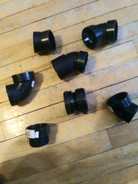 BOW PLUMBING JOINTS 1 1/2" . MADE CANADA. 5$ each