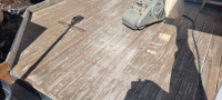 Sanding and refinishing, installing, and decks 