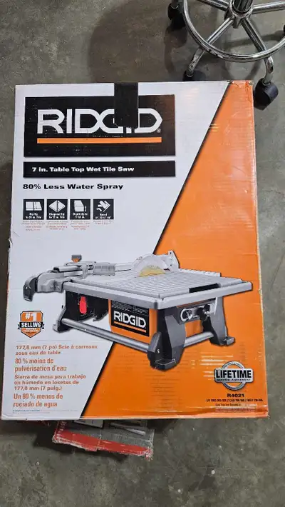 Used Ridgid table top saw. $100