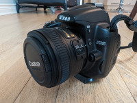 Nikon D5000 DSLR camera kit w/zoom, 50mm 1.8 & 35mm 1.8 lenses