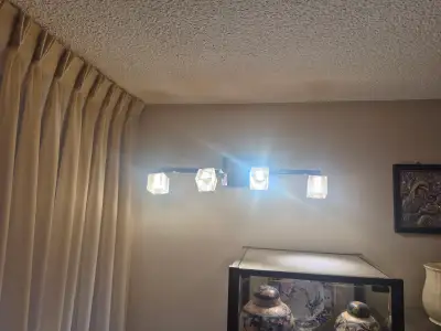 4-Light Chrome Vanity Light Fixture, View more
