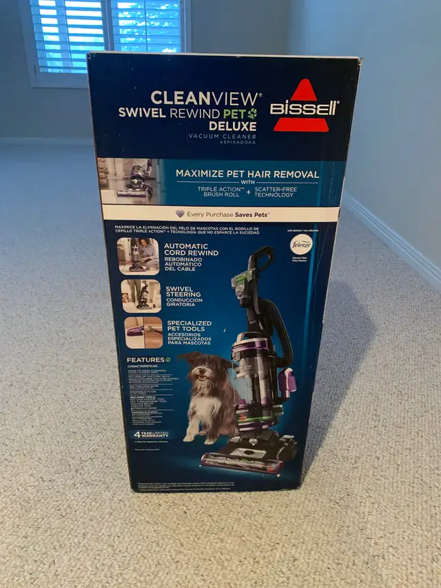 Bissell Clean View Swivel Rewind Pet Deluxe Vacuum Cleaner in Vacuums in Kitchener / Waterloo - Image 3