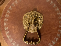 Vintage Brass Lion’s Head Door Knocker