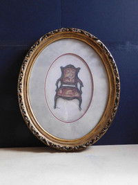 Decorative Picture in Oval Frame