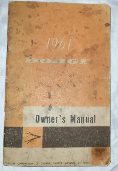 1961 Dodge Owner manual $40.00 1960 Dodge / Fargo Truck Parts Catalog $60.00 1961 Dodge Dart tune up...
