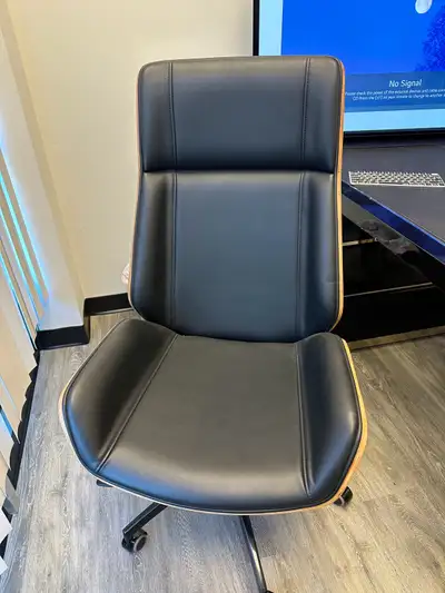 This ergonomic office chair provides reliable lumbar support, helping you maintain a comfortable pos...