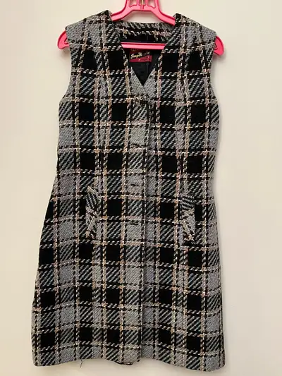 Plaid Sleeveless Dress, View more