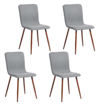 NEW Homy Casa Scargill Grey Velvet Upholstered Side Dining Chair