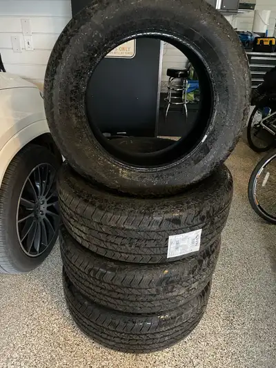 Selling a new set of HANKOOK DYNAPRO AT2 XTREME (4 SEASONS WINTER APPROVED) LT275/65R20 Tires are di...