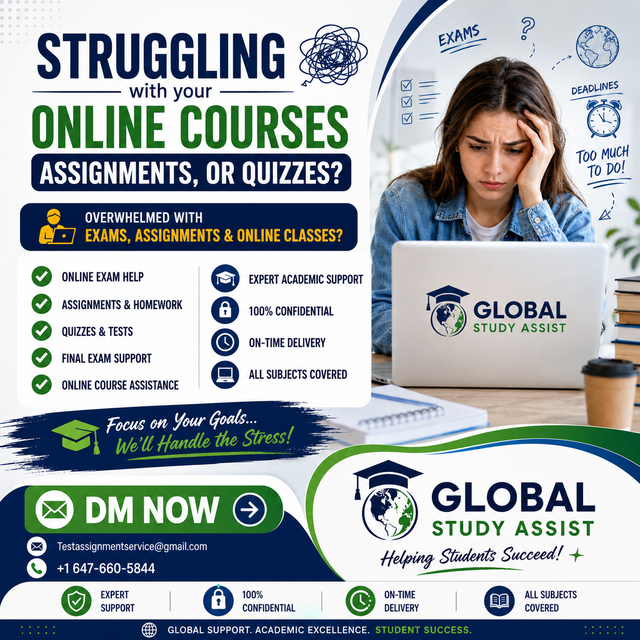 Professional Course Help | Quizzes | Exams | Homework | Projects